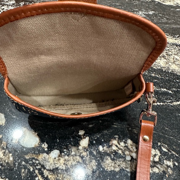Dooney & Bourke Canvas Pouch with Brown Leather Trim - Picture 8 of 8